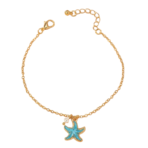 Chaîne de Cheville Bohème Étoile de Mer • Collection Tropical Gold • Atelier Zolya
